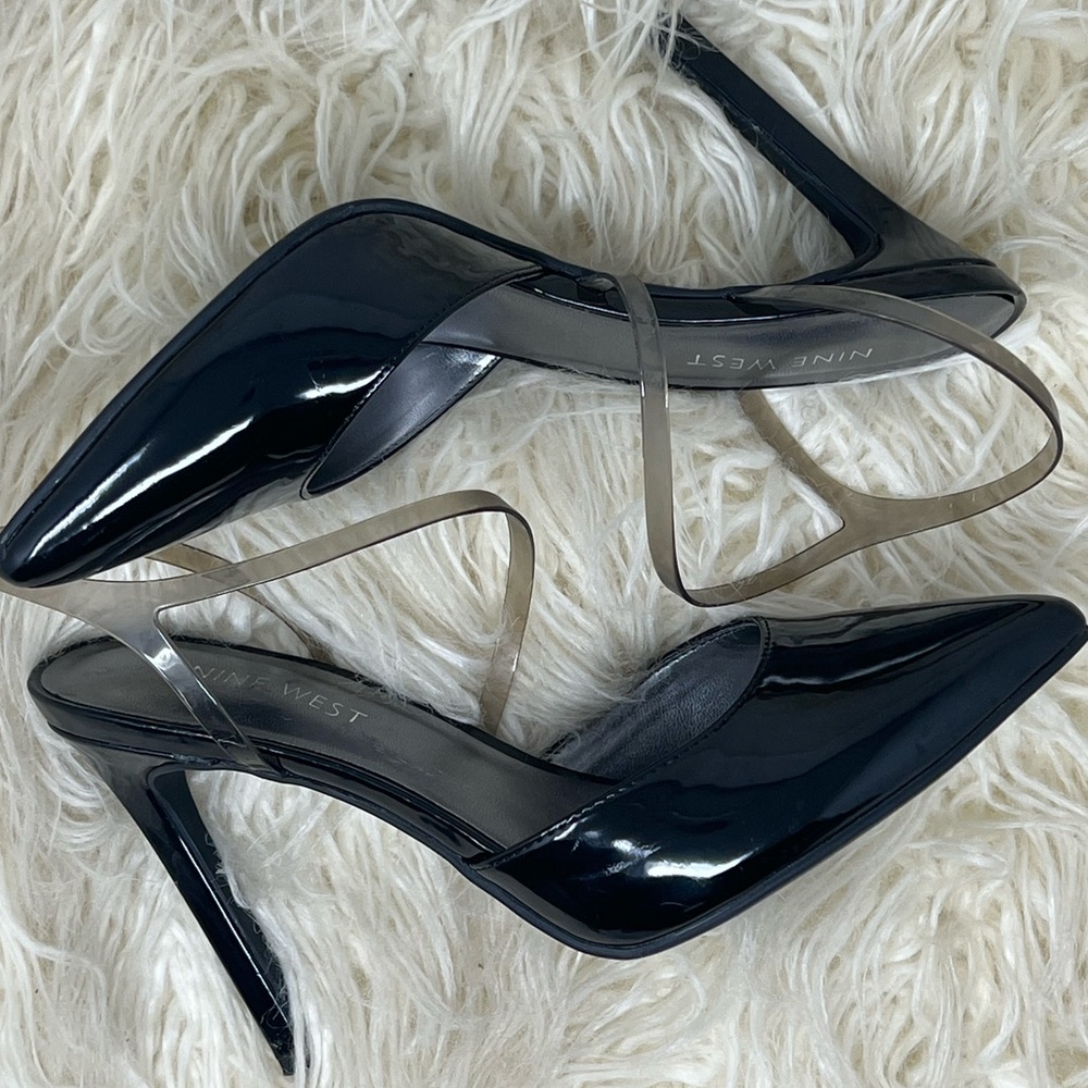 Black Nine West Slingback Heels size 7
